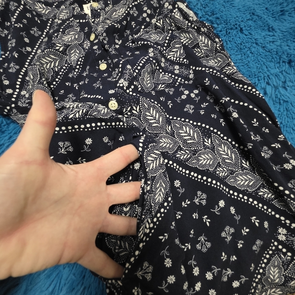Gap Navy Paisley Sleeveless Dress Size Medium - Picture 6 of 10